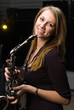 Woman with saxophone