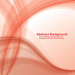 Abstract  red  transparent waves