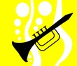 Illustration of silhouette of a clarinet Illustration of silhouette of a clarinet