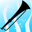 Illustration of silhouette of a clarinet Illustration of silhouette of a clarinet