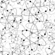 Seamlessly vector wallpaper with nuclear symbols on white Seamlessly vector wallpaper with nuclear symbols on white