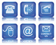 CONTACT Buttons (Details Service Square Blue Vector Reflection)