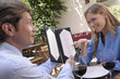 Couple in a restaurant
