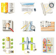 Vector freight transportation/logistic service icon set. Part 1