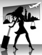 Travel Girl Silhouette
