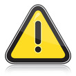 Yellow triangular other dangers warning sign