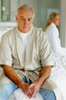 Senior man in thought , having conflict with wife
