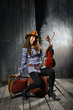 Beautiful violinist musician