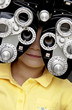 Girl getting vision tested