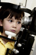 Girl getting vision tested