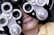 Girl getting vision tested