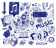 Hand-drawn doodles