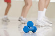 Senior women exercising