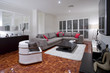 Luxurious living room with wooden flooring