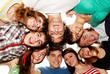 Cheerful young people having fun summer holidays.