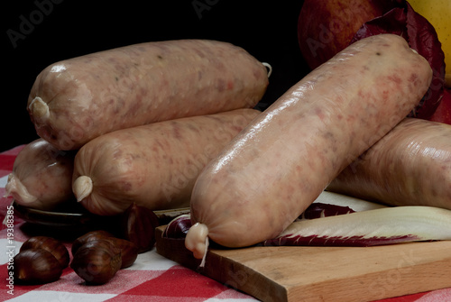 tipe of salted pork meat salame bacon mortadella sausages. tipe of salted pork meat salame bacon mortadella sausages.