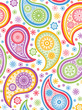 Multicolored paisley seamless. Vector illustration