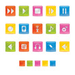 Glossy Square Icons - Audio