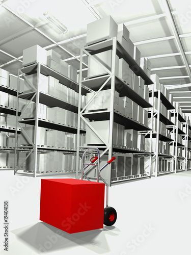 Illustration: store with red box store with red box