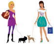 Girls with their dogs