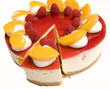 Raspberry & Mandarin cheesecake