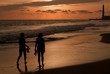Walk in the Sunset at the Beach