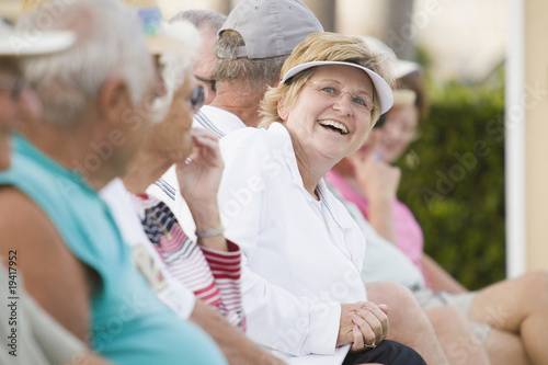 Photo: Seniors watching a game Seniors watching a game