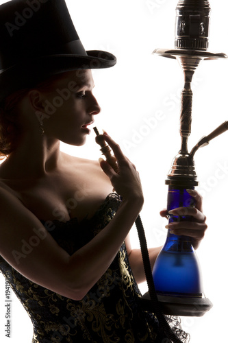 Photo: woman with hookah woman with hookah