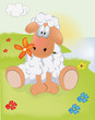 sheep on a meadow