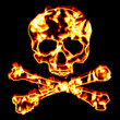 Fiery Skull and Crossbones