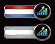 bar graph striped and checkered banners