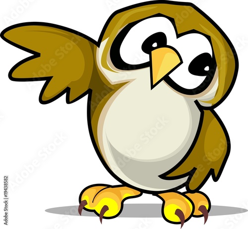 Illustration: Illustration of owl sitting Illustration of owl sitting