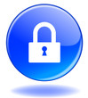 "Secure Access" Button (padlock - blue - symbol)