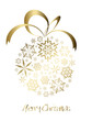 Christmas ball made from golden snowflakes Christmas ball made from golden snowflakes