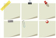 Note Paper With Pins And Clips