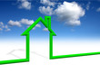House symbol with sky background House symbol with sky background
