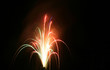 Photo : Red green white fireworks display Red green white fireworks display