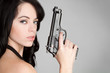 Woman Holding Weapon