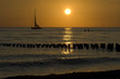 Sonnenuntergang; Segelboot