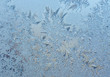 Frosty on winter glass