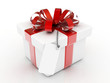 3d gift with blank note paper isolated-high res 3d gift with blank note paper isolated-high res