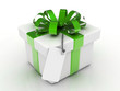3d gift with blank note paper isolated-high res 3d gift with blank note paper isolated-high res