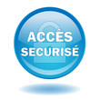 Bouton web rond "ACCES SECURISE" (vecteur - securité)