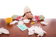 woman with flu symptoms woman with flu symptoms