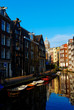 Saint Nicholas Church and Canal in Amsterdam