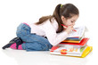 bambina che scrive scatto orizzontale