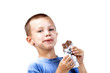 eating chocolate
