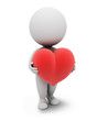 3d small people-heart 3d small people-heart