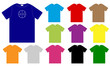 Set of Color T-Shirts Templates Set of Color T-Shirts Templates