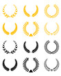 Set of laurel wreaths